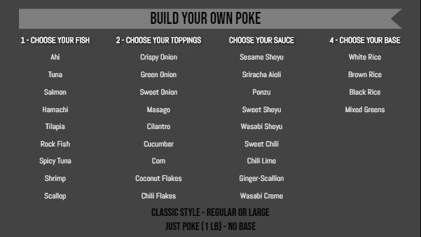 Build Your Own Menu - 40 Items in Black color