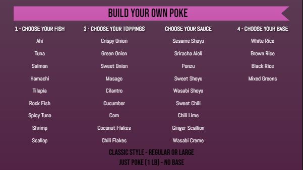 Build Your Own Menu - 40 Items in Purple color