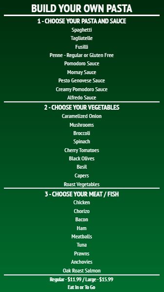 Build Your Own - Menu Board - 30 Items in Green color