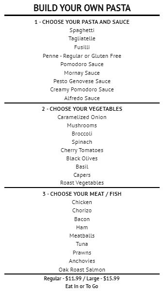Build Your Own - Menu Board - 30 Items in White color