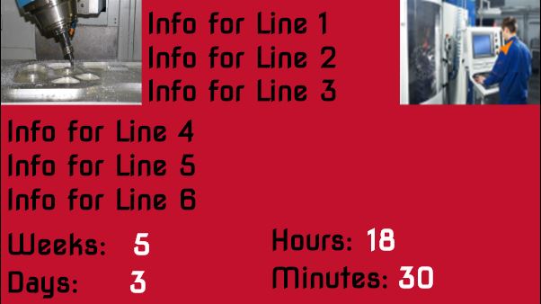 Countdown Timer With Images and Text in Red color
