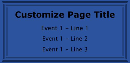 1 Event / Schedule in Blue color