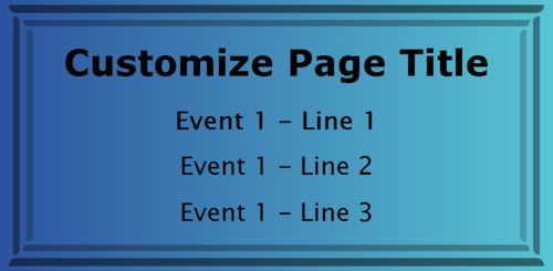 1 Event / Schedule in Blue color