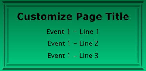 1 Event / Schedule in Green color
