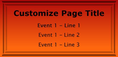 1 Event / Schedule in Orange color