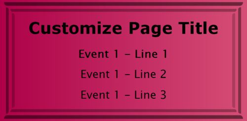 1 Event / Schedule in Pink color