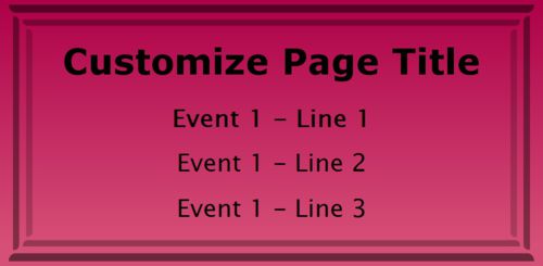 1 Event / Schedule in Pink color