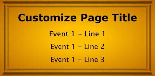 1 Event / Schedule in Yellow color