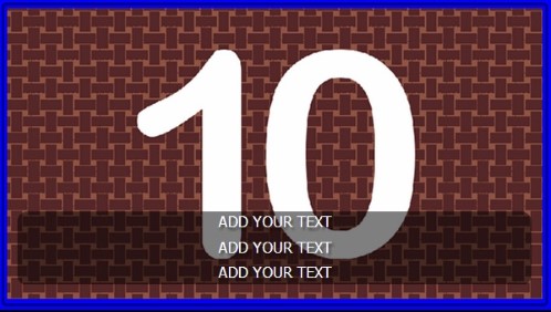 10 Image Slideshow With Text And Border - 10 Seconds Rotatio in Blue color