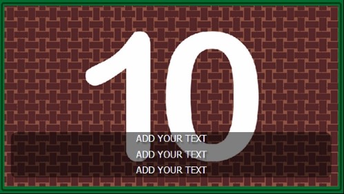 10 Image Slideshow With Text And Border - 10 Seconds Rotatio in Green color