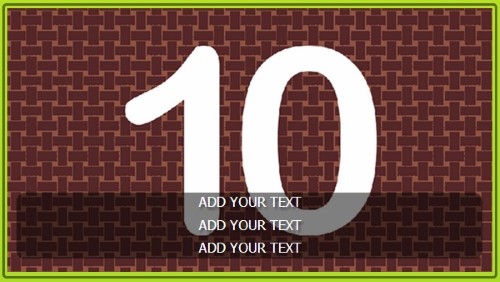 10 Image Slideshow With Text And Border - 10 Seconds Rotatio in Lime color