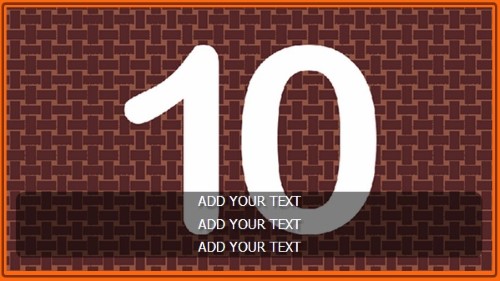 10 Image Slideshow With Text And Border - 10 Seconds Rotatio in Orange color