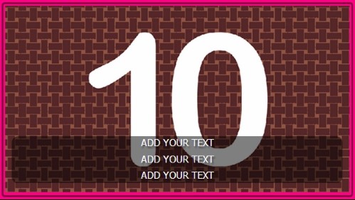10 Image Slideshow With Text And Border - 10 Seconds Rotatio in Pink color