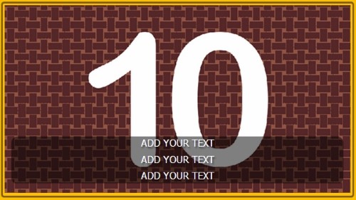 10 Image Slideshow With Text And Border - 10 Seconds Rotatio in Yellow color