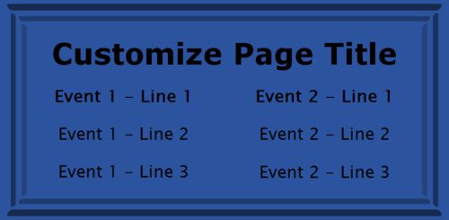 2 Events / Schedules in Blue color