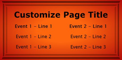 2 Events / Schedules in Orange color