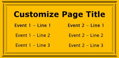 2 Events / Schedules in Yellow color