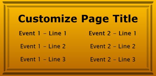 2 Events / Schedules in Yellow color