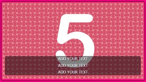 5 Image Slideshow With Text And Border - 10 Seconds Rotation in Pink color