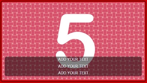 5 Image Slideshow With Text And Border - 10 Seconds Rotation in Red color