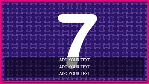 7 Image Slideshow With Text And Border - 10 Seconds Rotation in Pink color