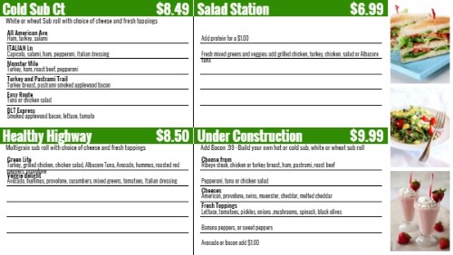 Coffee Shop / Cafe Menu - 28 Items in White color