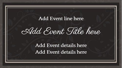 Event Template - Floral - 1 Item in White color