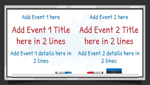 Event Template - White Board - 2 Items in White color