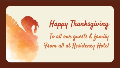 Thanksgiving Greetings in Beige color