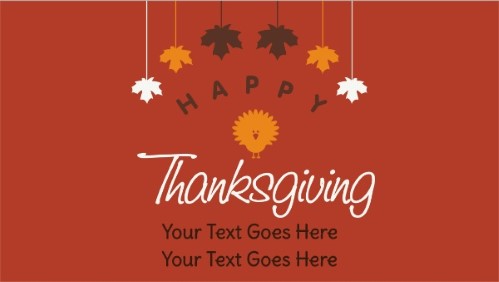 Thanksgiving Greetings in Brick color