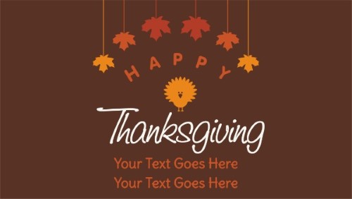 Thanksgiving Greetings in Brown color