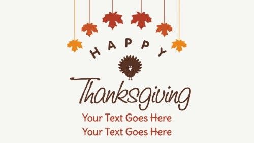 Thanksgiving Greetings in Cream color
