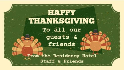 Thanksgiving Greetings in Green color