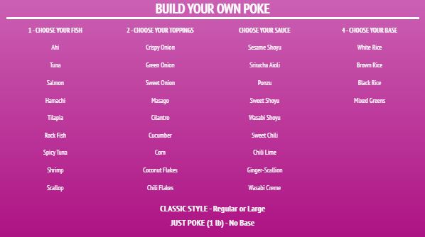 Build Your Own Menu - Elegant - 40 Items in Purple color