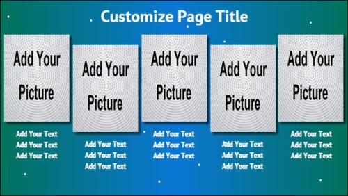 5 Product / Service with Image in Blue color